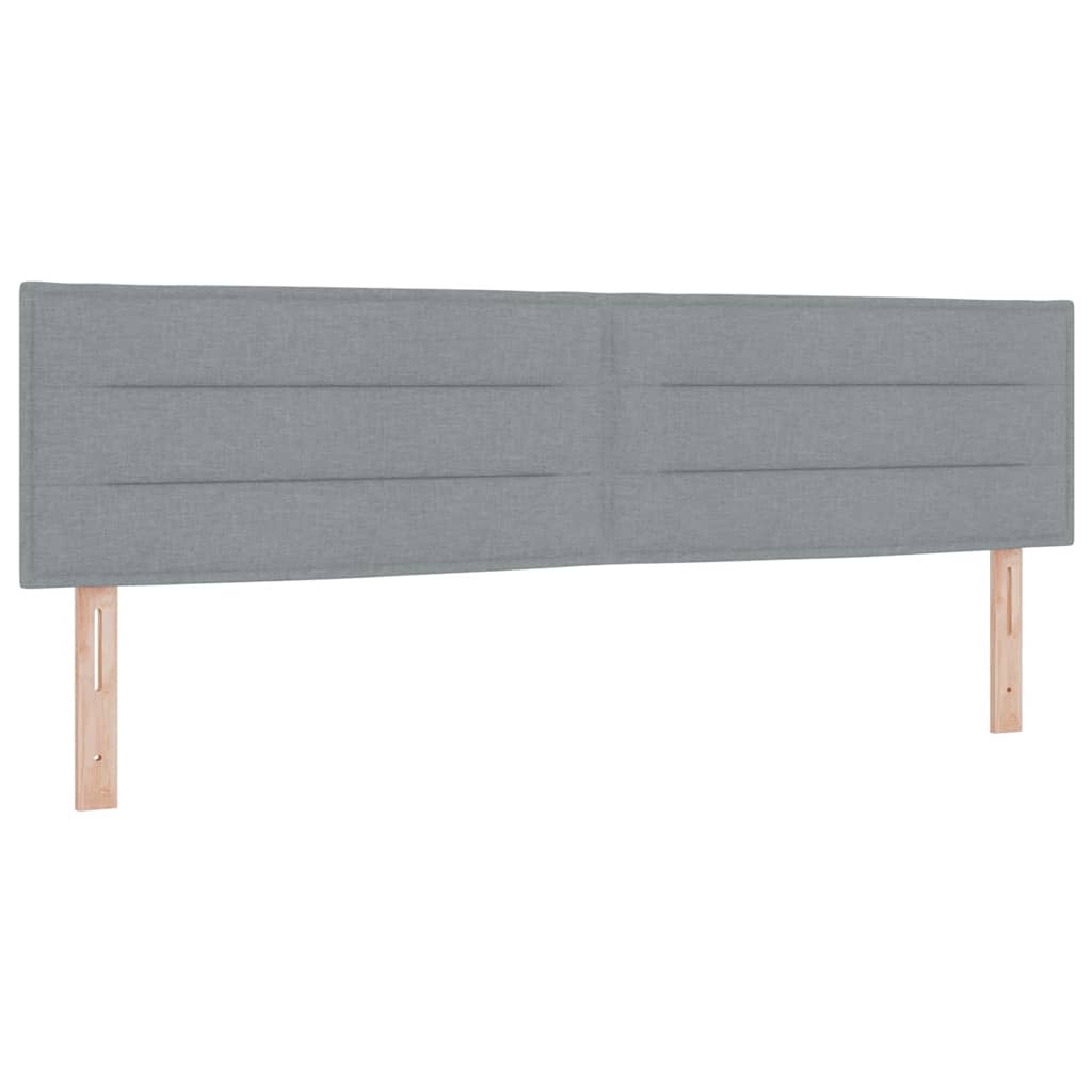 Box spring seng med madras Lysegrå 200 x 180 cm Stof