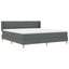 Box spring seng med madras Mørkegrå 200 x 180 cm Stof