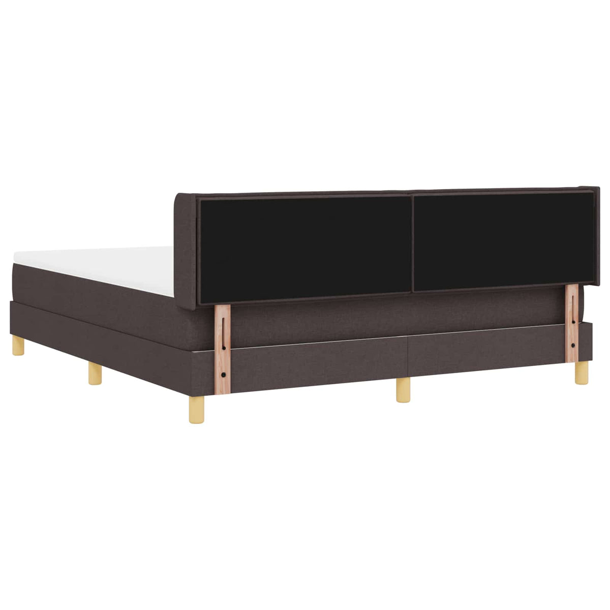 Box spring seng med madras Mørk Brun 200 x 180 cm Stof