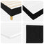 Box spring seng med hovedgærde Sort 190 x 140 cm Stof