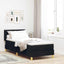 Box spring seng med hovedgærde Sort 200 x 80 cm Stof