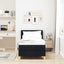 Box spring seng med hovedgærde Sort 200 x 80 cm Stof