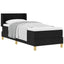 Box spring seng med hovedgærde Sort 200 x 80 cm Stof