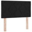 Box spring seng med hovedgærde Sort 200 x 80 cm Stof