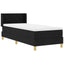 Box spring seng med hovedgærde Sort 200 x 80 cm Stof