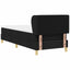 Box spring seng med hovedgærde Sort 200 x 80 cm Stof