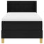 Box spring seng med hovedgærde Sort 200 x 80 cm Stof