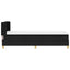 Box spring seng med hovedgærde Sort 200 x 80 cm Stof