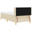Box spring seng med hovedgærde Creme 200 x 90 cm Stof