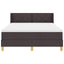 Box spring seng med hovedgærde Mørk Brun 190 x 140 cm Stof