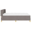 Box spring seng med hovedgærde Gråbrun 190 x 140 cm Stof