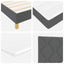 Box spring seng med hovedgærde Mørkegrå 200 x 140 cm Stof