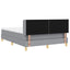 Box spring seng med hovedgærde Lysegrå 200 x 160 cm Stof