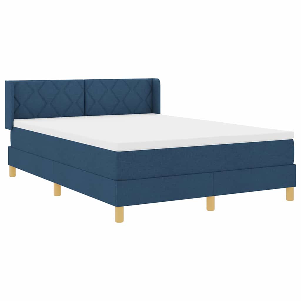 Box spring seng med hovedgærde Blå 200 x 160 cm Stof