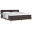 Box spring seng med hovedgærde Mørk Brun 200 x 180 cm Stof