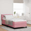 Box spring seng med hovedgærde Lyserød 200 x 90 cm Fløjl