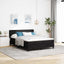 Box spring seng med hovedgærde Sort 200 x 140 cm Fløjl