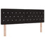 Box spring seng med hovedgærde Sort 200 x 140 cm Fløjl