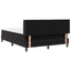 Box spring seng med hovedgærde Sort 200 x 140 cm Fløjl