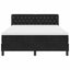 Box spring seng med hovedgærde Sort 200 x 140 cm Fløjl