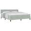 Box spring seng med hovedgærde Lysegrå 200 x 180 cm Fløjl