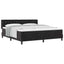 Box spring seng med hovedgærde Sort 200 x 180 cm Fløjl