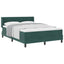 Box spring seng med hovedgærde Mørkegrøn 200 x 160 cm Fløjl