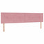 Box spring seng med hovedgærde Lyserød 200 x 200 cm Fløjl