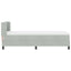 Box spring seng med hovedgærde Lysegrå 200 x 80 cm Fløjl
