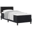 Box spring seng med hovedgærde Sort 200 x 80 cm Fløjl
