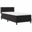 Box spring seng med hovedgærde Sort 190 x 90 cm Fløjl