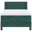 Box spring seng med hovedgærde Mørkegrøn 190 x 90 cm Fløjl