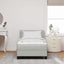 Box spring seng med hovedgærde Lysegrå 200 x 90 cm Fløjl