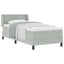 Box spring seng med hovedgærde Lysegrå 200 x 90 cm Fløjl