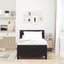 Box spring seng med hovedgærde Sort 200 x 90 cm Fløjl