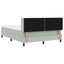 Box spring seng med hovedgærde Lysegrå 190 x 140 cm Fløjl