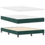 Box spring seng med hovedgærde Mørkegrøn 200 x 140 cm Fløjl
