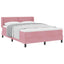 Box spring seng med hovedgærde Lyserød 200 x 140 cm Fløjl