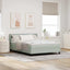 Box spring seng med hovedgærde Lysegrå 200 x 160 cm Fløjl