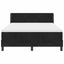Box spring seng med hovedgærde Sort 200 x 160 cm Fløjl