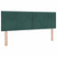 Box spring seng med hovedgærde Mørkegrøn 200 x 160 cm Fløjl