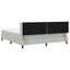 Box spring seng med hovedgærde Lysegrå 200 x 180 cm Fløjl
