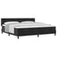 Box spring seng med hovedgærde Sort 200 x 200 cm Fløjl