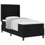 Box spring seng med pude med hovedgærde Sort 200 x 80 cm Stof