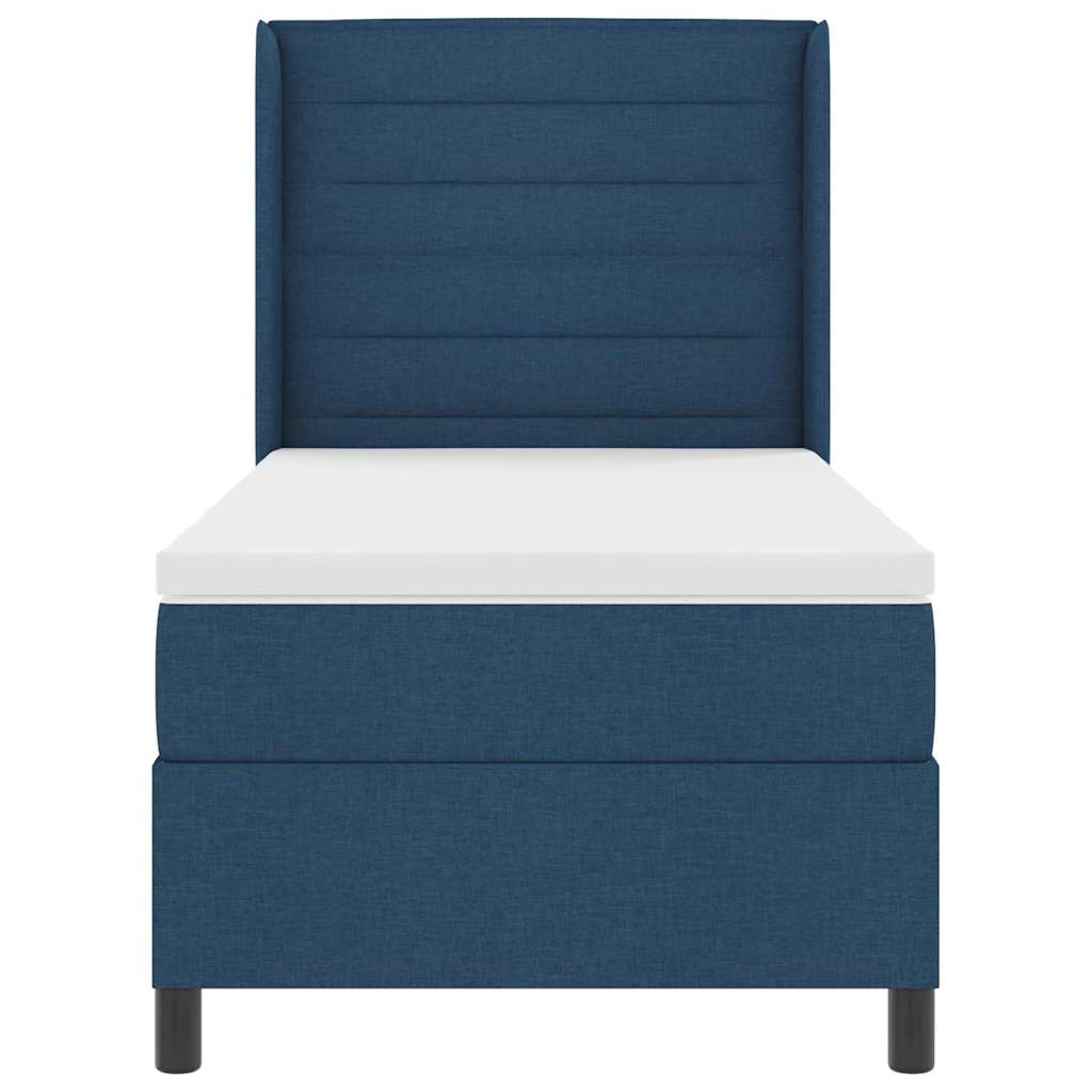 Box spring seng med pude med hovedgærde Blå 200 x 80 cm Stof