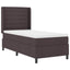 Box spring seng med pude Mørk Brun 200 x 90 cm Stof