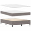 Box spring seng med pude Gråbrun 190 x 140 cm Stof