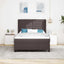 Box spring seng med madras Mørk Brun 200 x 160 cm Stof