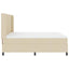 Box spring seng med pude med hovedgærde Creme 200 x 180 cm Stof