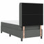 Box spring seng med pude Mørkegrå 200 x 80 cm Stof